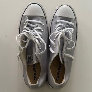 Converse Chuck Taylor All Star Lift Platform in Light Gray.